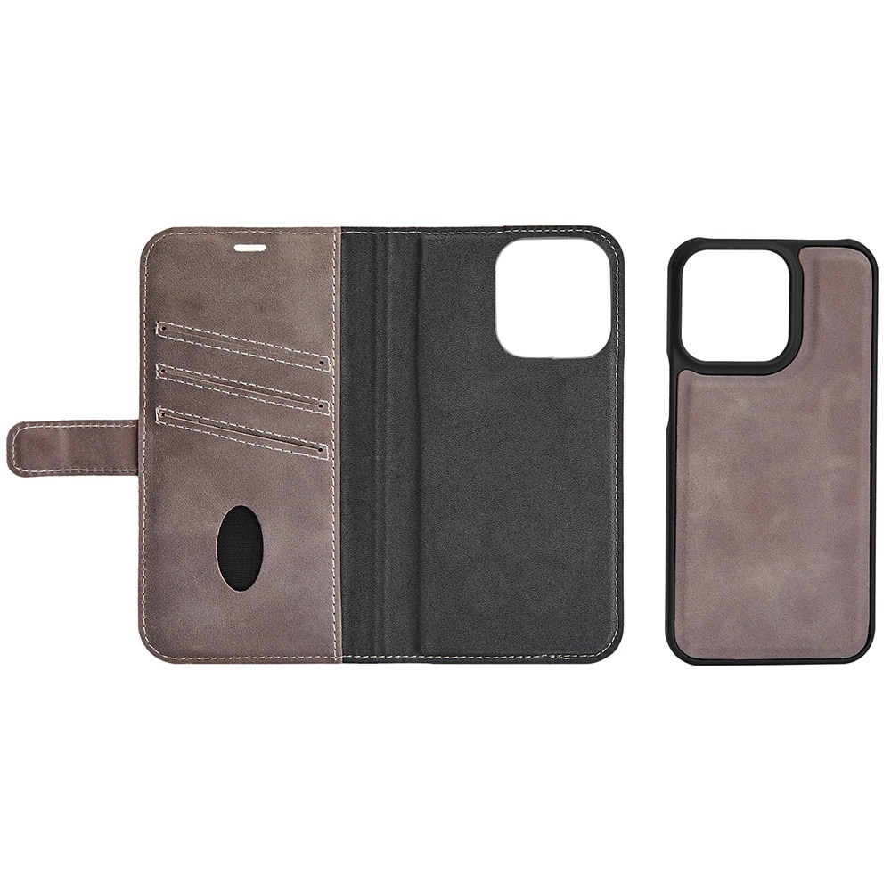 Essentials Läderfodral till iPhone 13 Mini - Grå
