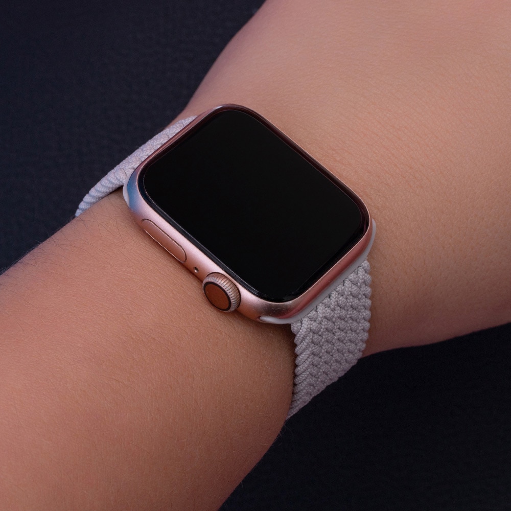 Elastisk armbånd til Apple Watch 42/44/45 mm 145 mm - lysegrå