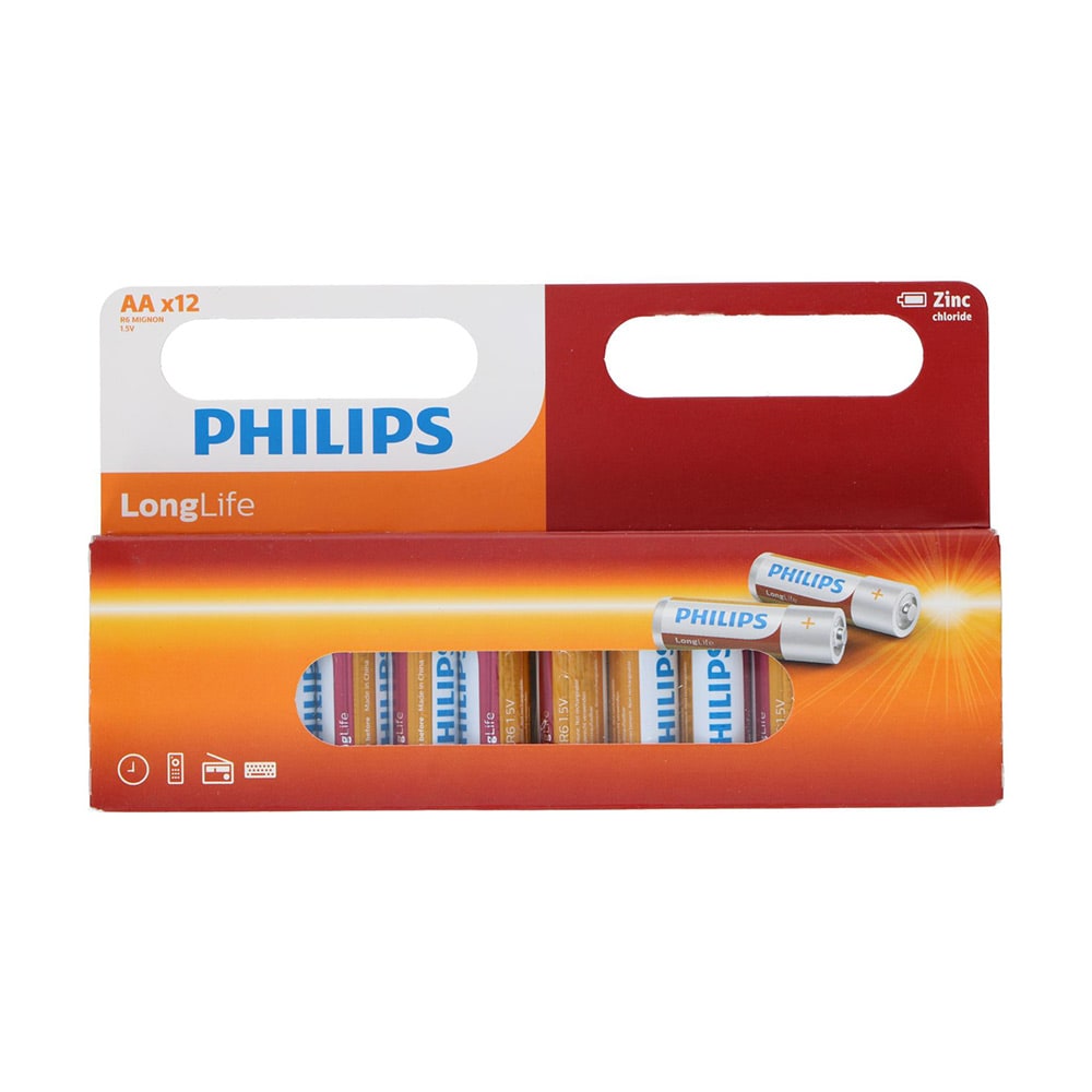 Philips Longlife AA-batteri 12-pak