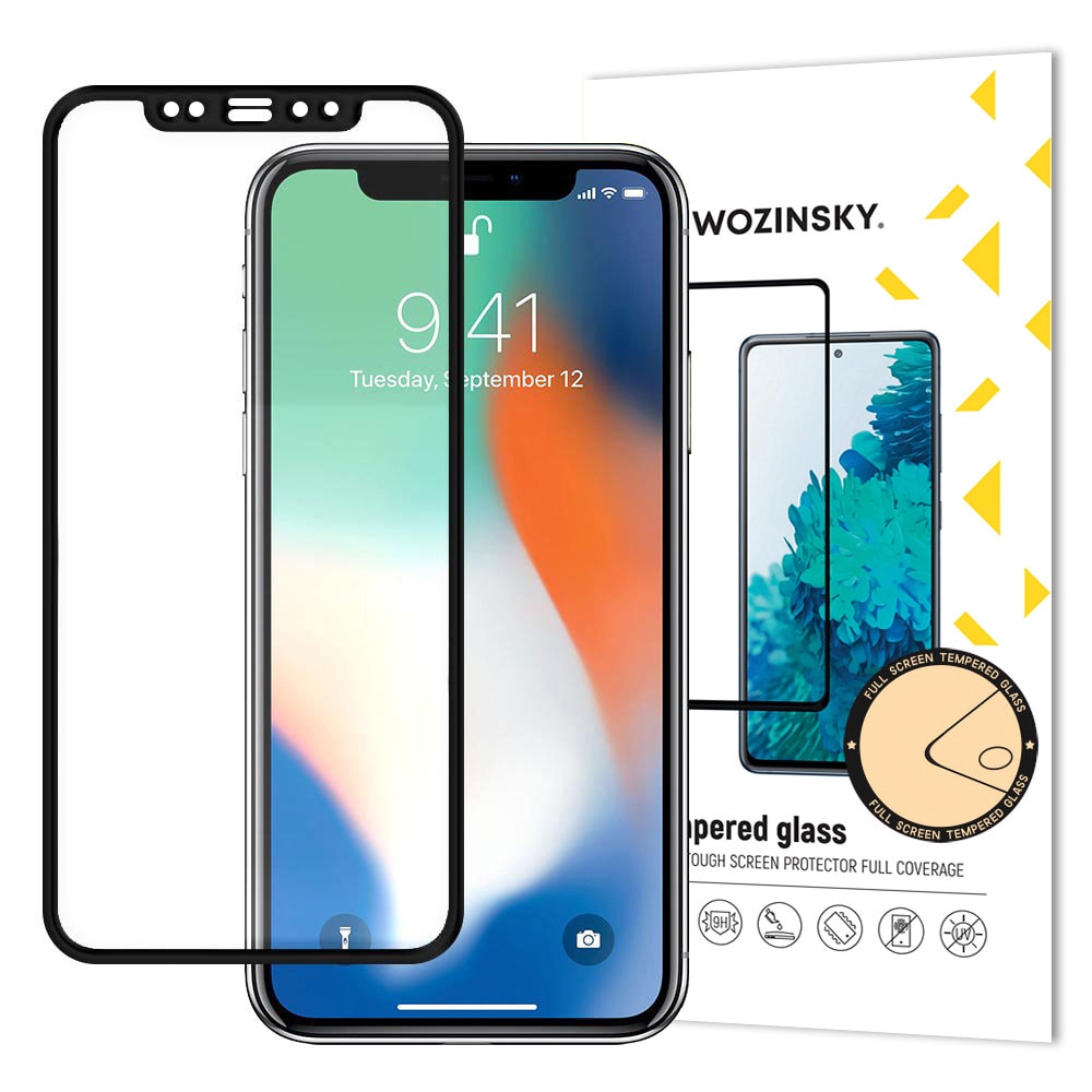 Wozinsky Tempered Screen Protector til iPhone 11 Pro Max / iPhone XS Max - Sort ramme