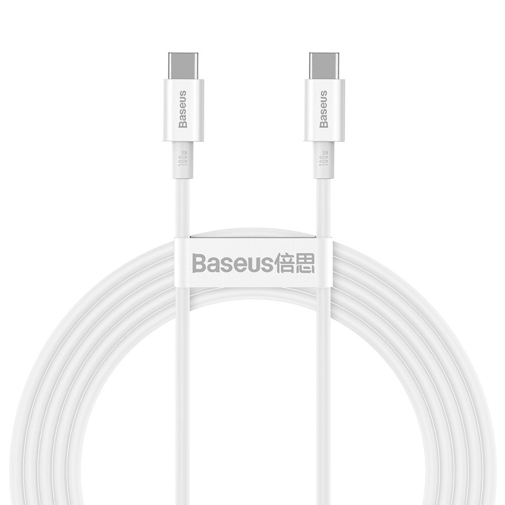 Baseus Superior USB-C kabel QC PD 100W 5A 2m - Hvid