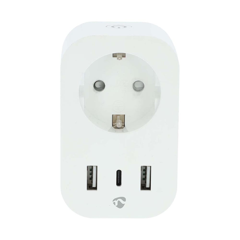 Nedis Smart Plug via Wifi med strømmåler og USB-stik