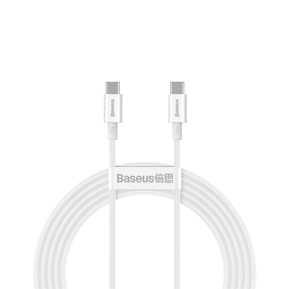 Baseus Superior USB-C Kabel PD 100W 2m - Hvid