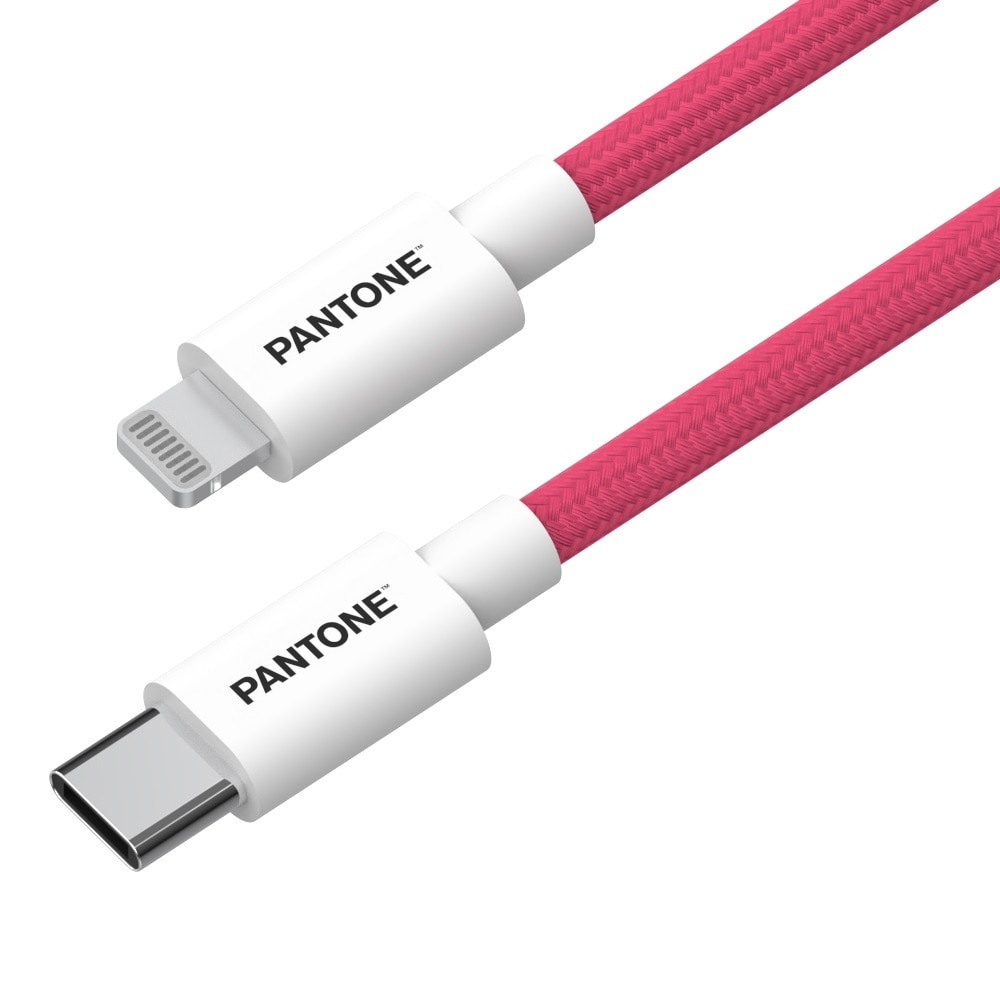 Pantone USB-C til Lightning-kabel MFi 1,5m - Rosa 184C