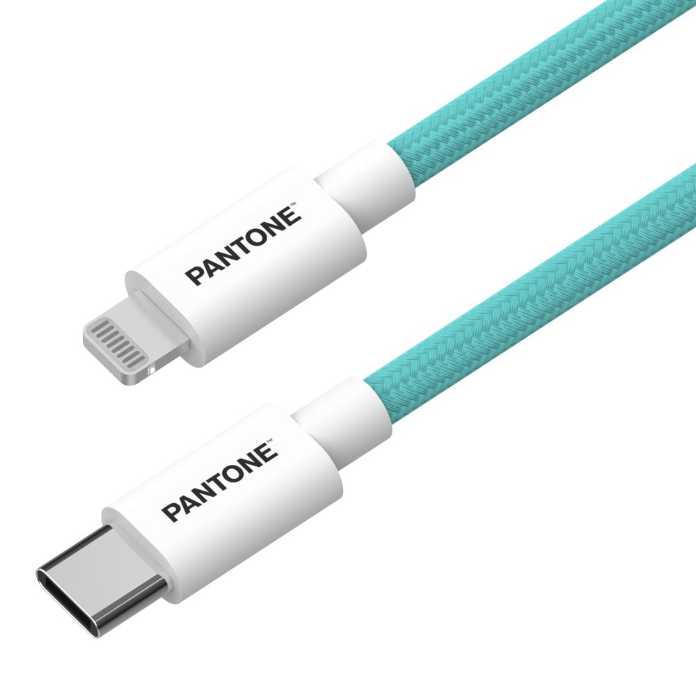 Pantone USB-C til Lightning-kabel MFi 1,5m - Turkis 3242C