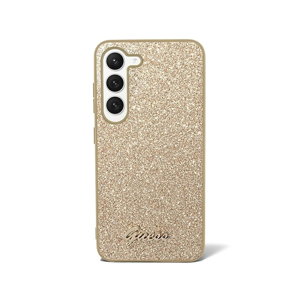 Guess Glitrende Bagcover til Samsung Galaxy S24 - Guld