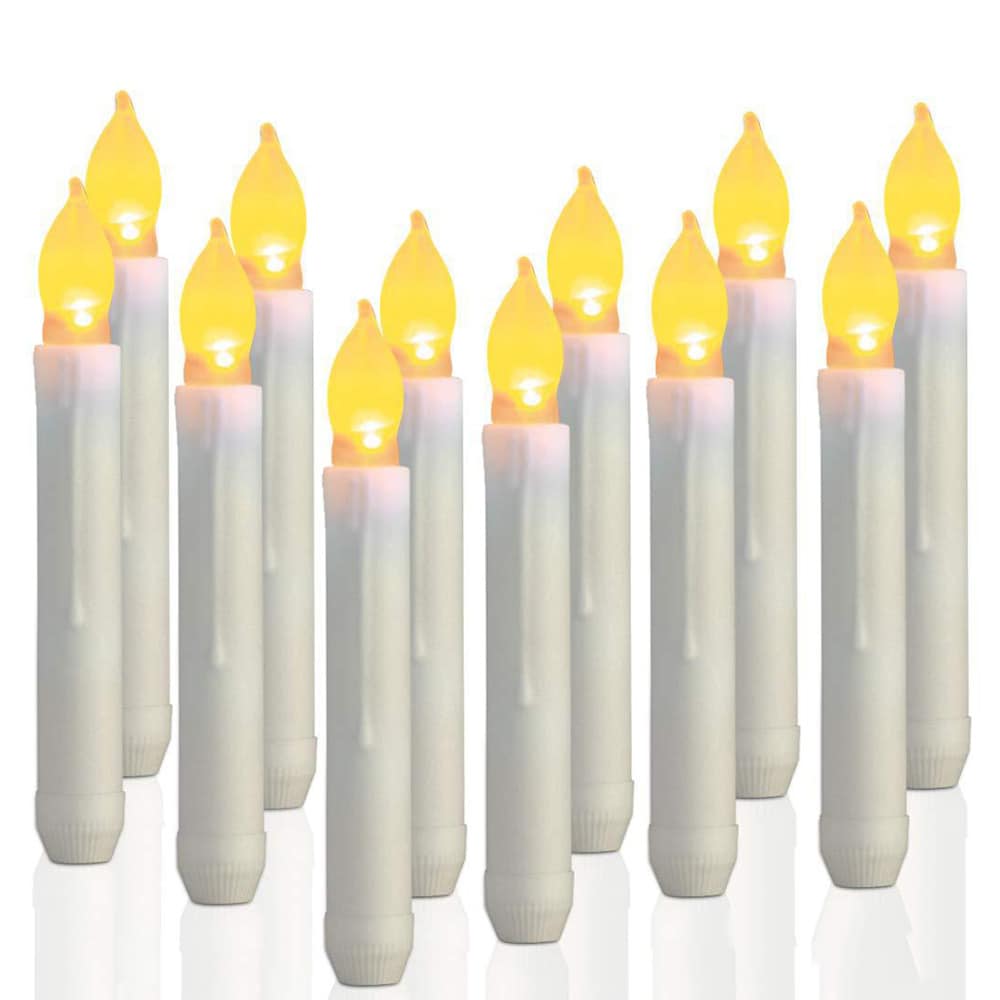 LED stearinlys med flammeeffekt 12-pak