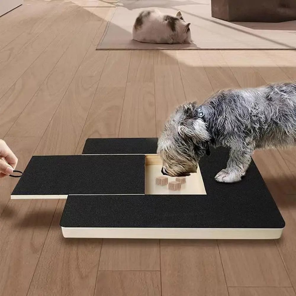 Kloslibebræt til hund / aktiveringsbræt med godbidsgemme til naturlig klopleje – også til kat