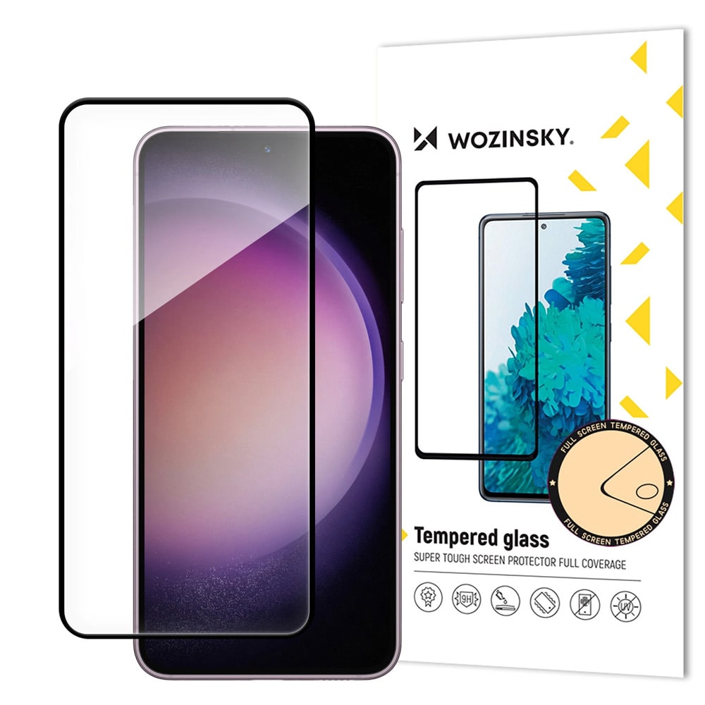 Wozinsky Full Glue Hærdet skærmbeskyttelse til Samsung Galaxy S24+ - Sort Ramme
