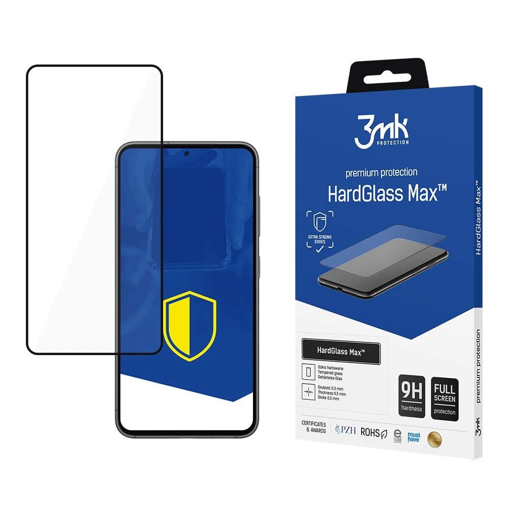 3mk HardGlass Max 9H til Samsung Galaxy S24+ - Sort Ramme