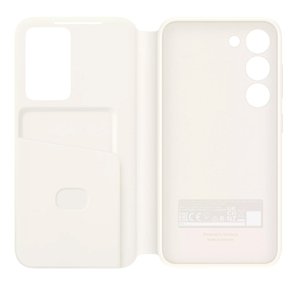 Samsung Smart View Wallet Cover til Galaxy S23 - Creme