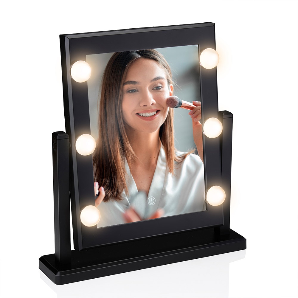 Makeup spejl 41cm med belysning - Vipbart med Touch funktion