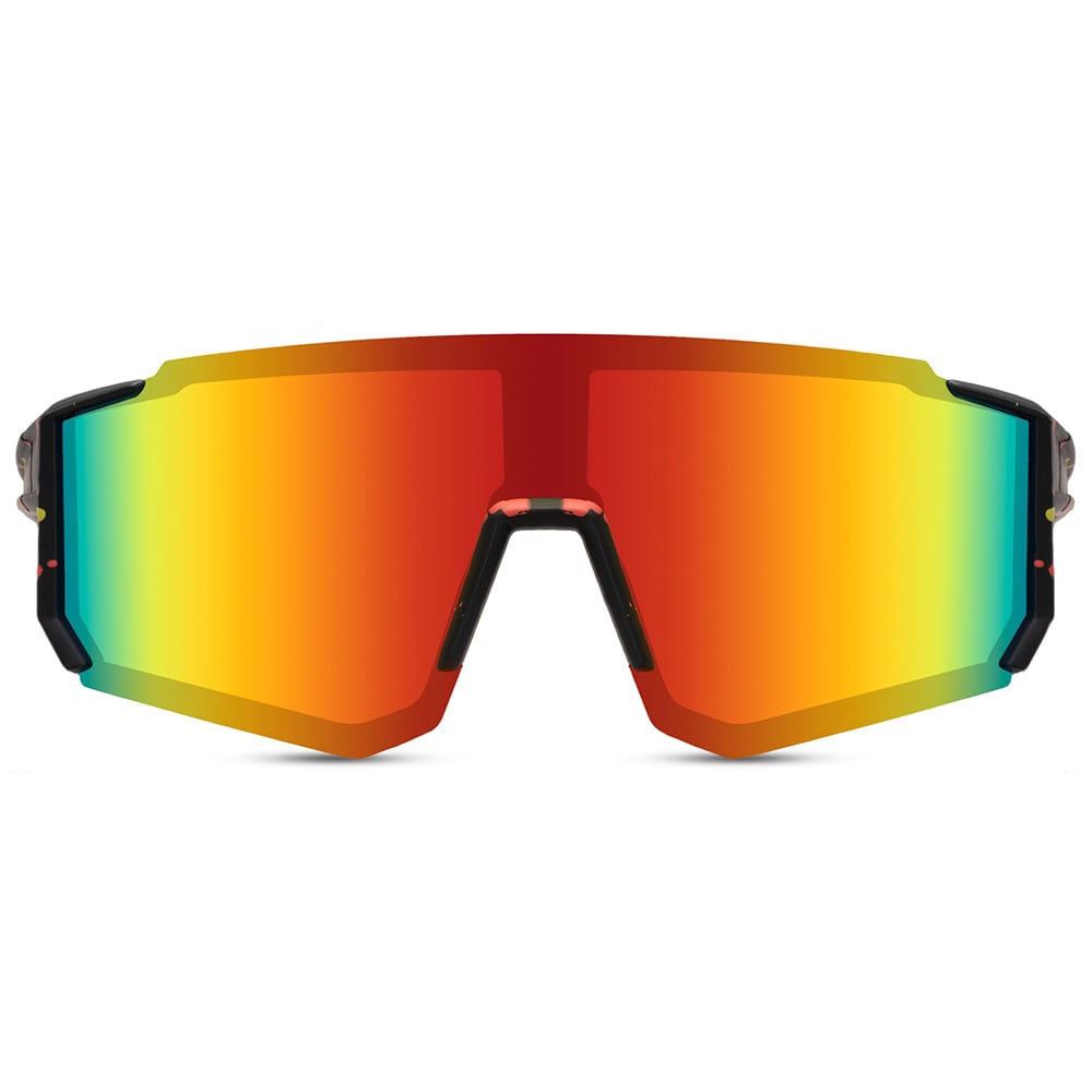 Sporty solbriller med regnbueglas