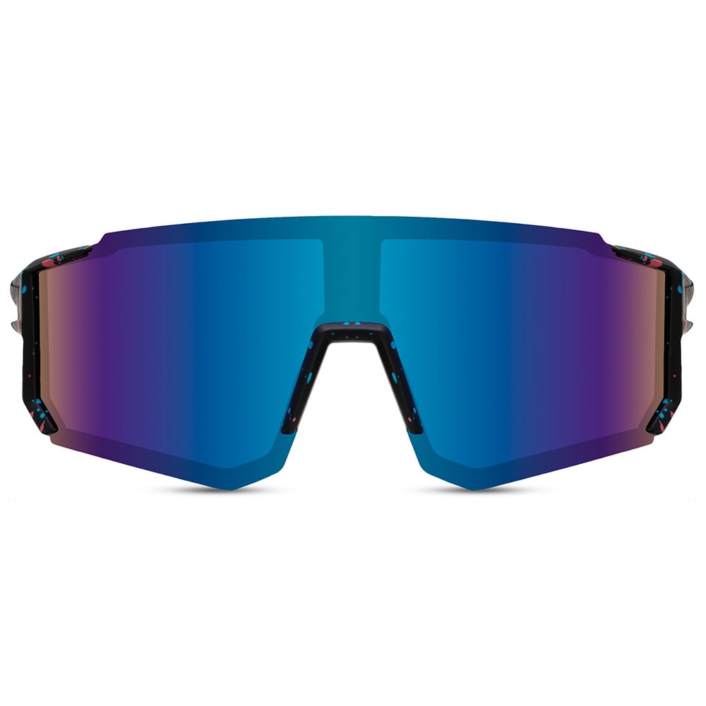 Sorte sportsbriller med regnbueglas