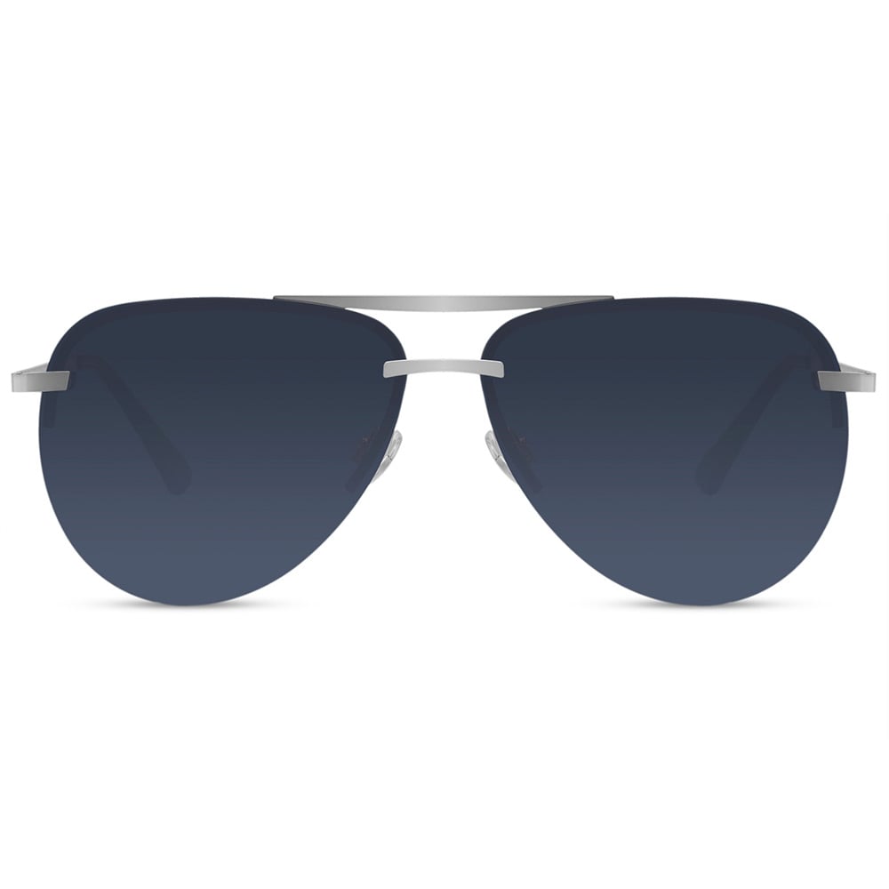 Pilot solbriller med blå linse