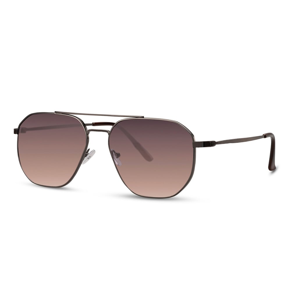 Runde solbriller med brun linse