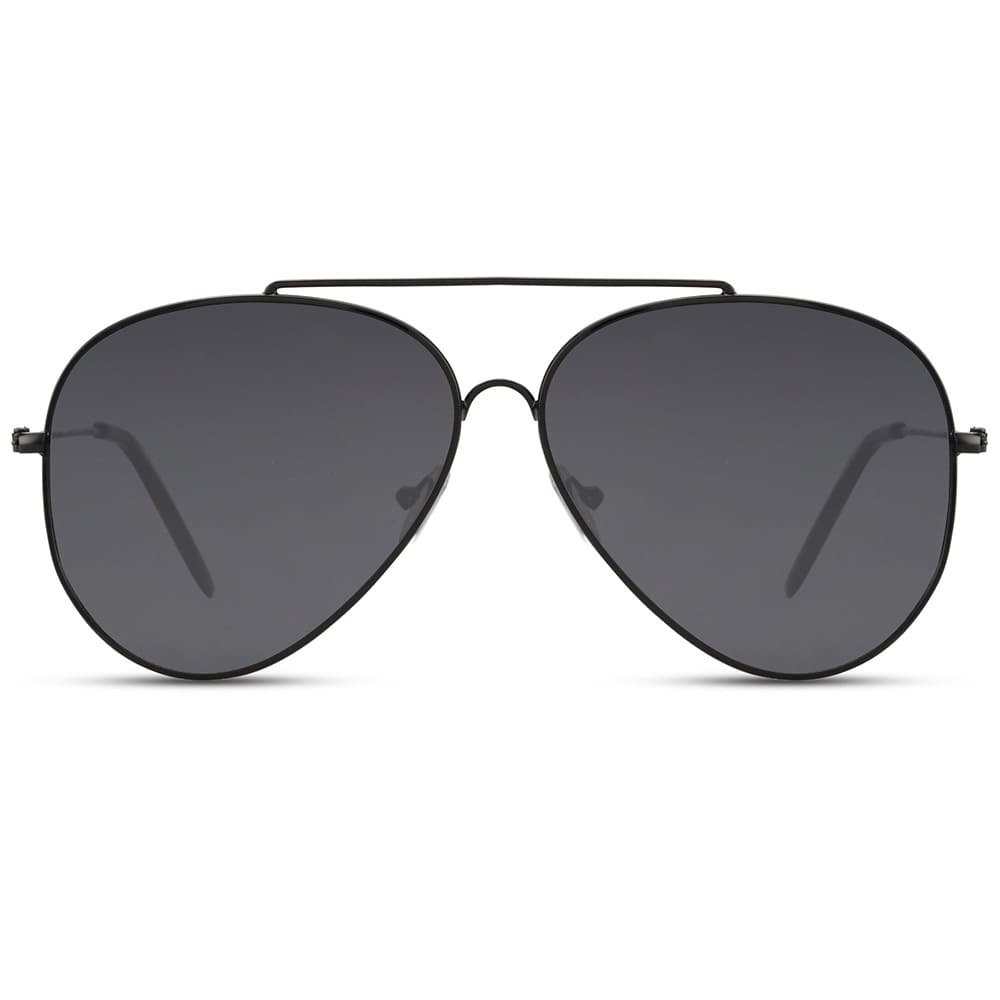 Pilotbriller - Sort stel & sort linse