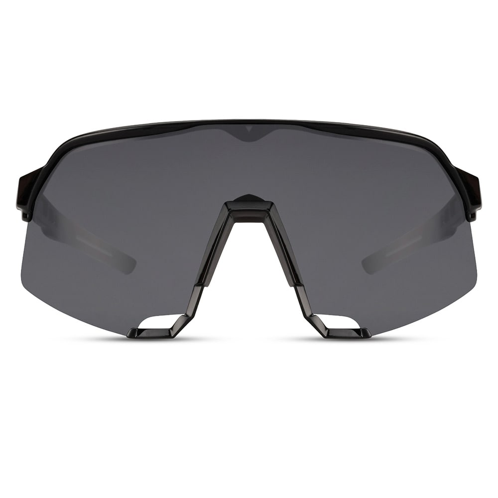 Sporty solbriller - Sort stel & mørk linse