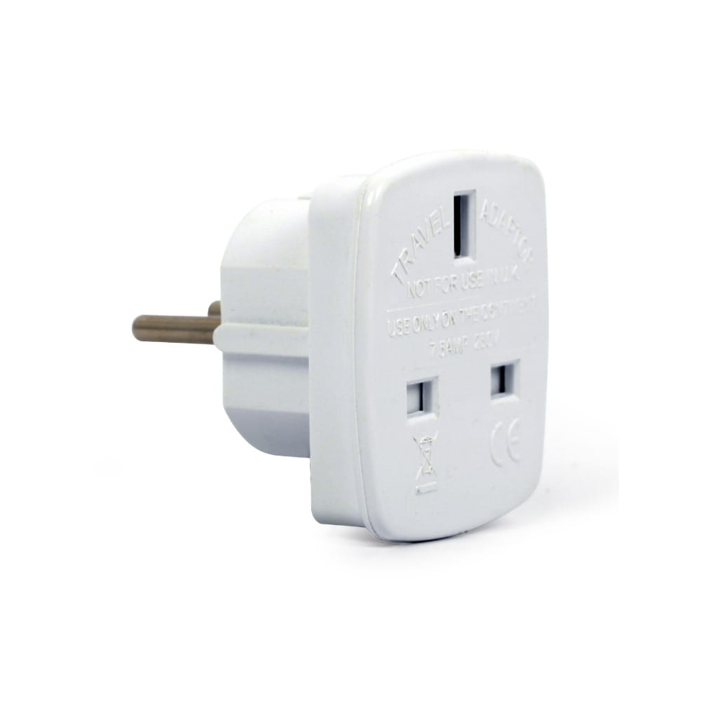 Rejseadapter UK til EU 7A
