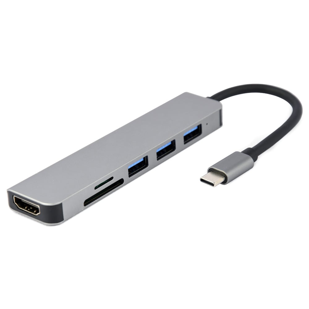 USB Hub - USB-C til 3xUSB, HDMI & Hukommelseskortlæser