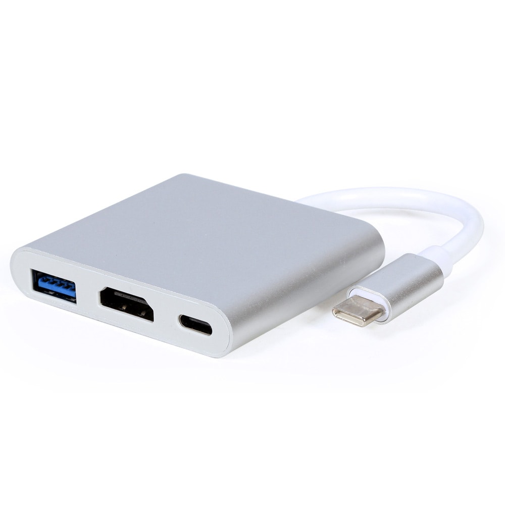 USB-C Multihub med USB, USB-C og HDMI