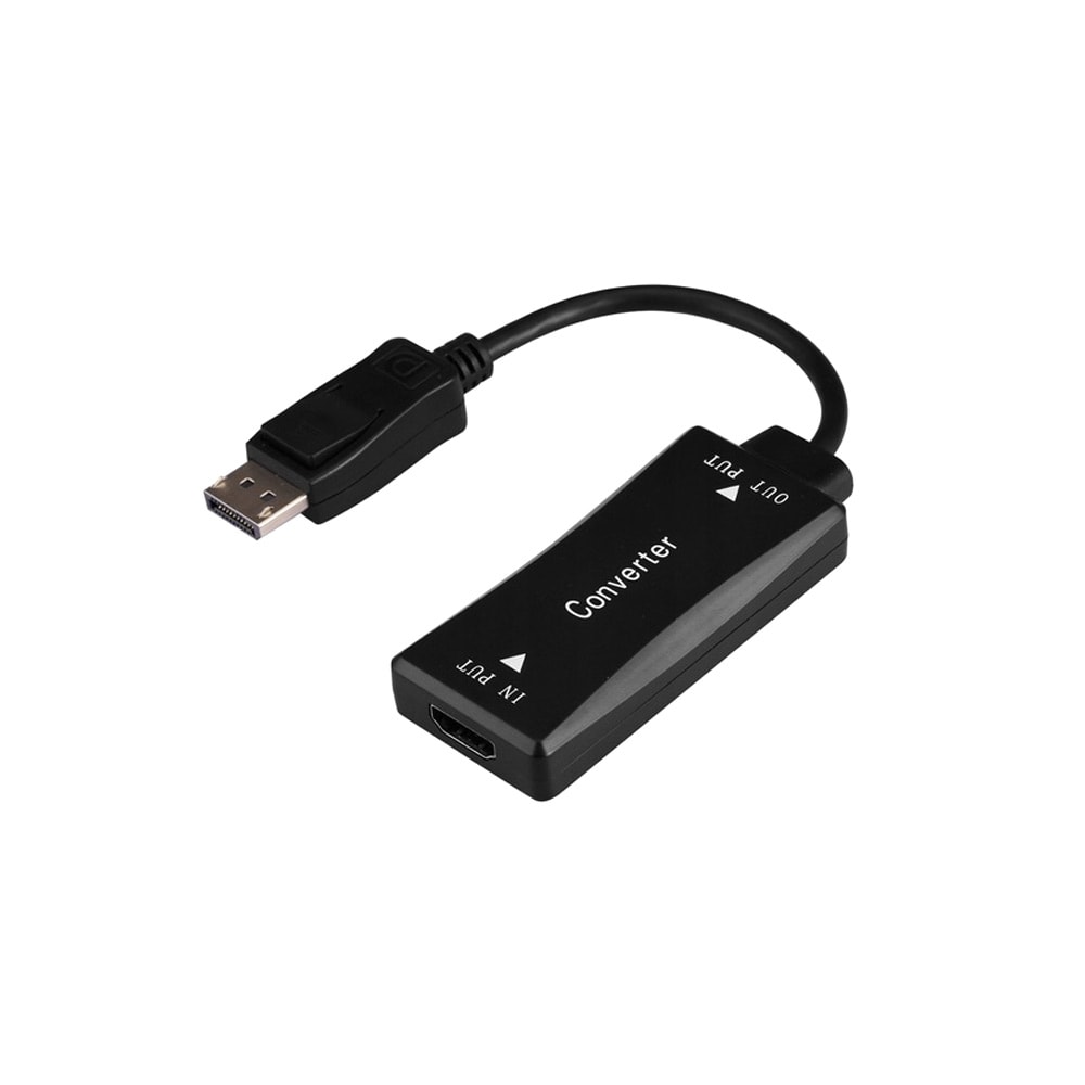 Aktiv HDMI Adapter - 4K 30Hz HDMI hun til DisplayPort han 15cm