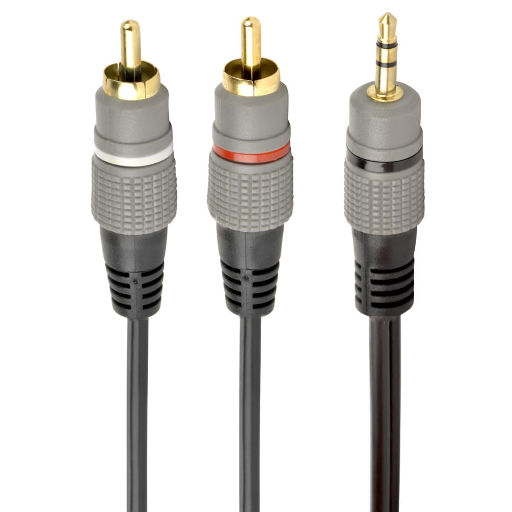 Lydkabel - 3,5 mm til 2xRCA 1,5m