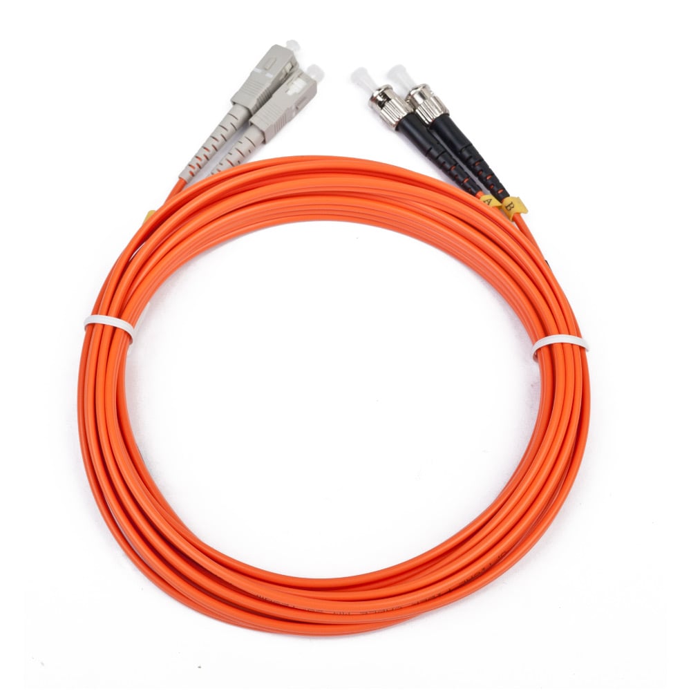 Fiberoptisk kabel Duplex ST til SC 5m