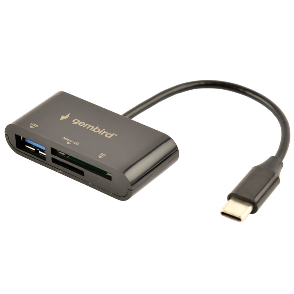Hukommelseskortlæser USB-C til SD / MicrosSD + USB