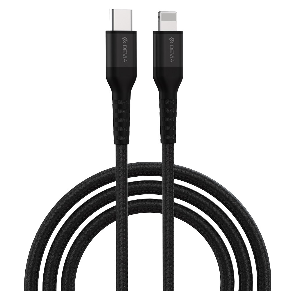 Devia Gracious USB-kabel USB-C til Lightning PD 3A 1,5m - Sort