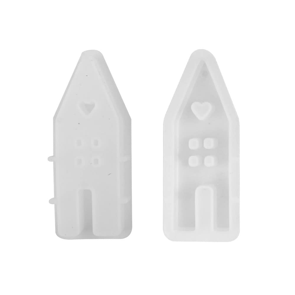 Silikoneform til stearinlys 12,5cm - Hus