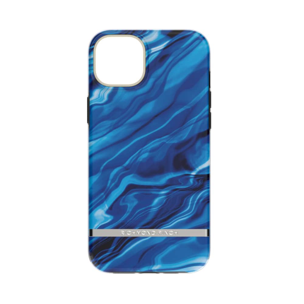 Richmond & Finch bagcover til iPhone 14 Pro Max - Blå bølger