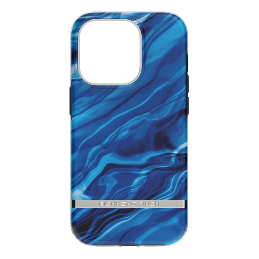 Richmond & Finch bagcover til iPhone 14 Pro - Blå bølger