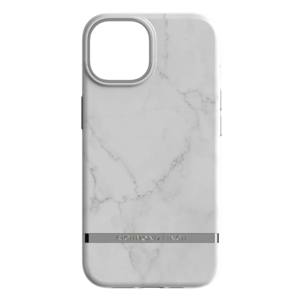 Richmond & Finch bagcover til iPhone 14 - hvid marmor