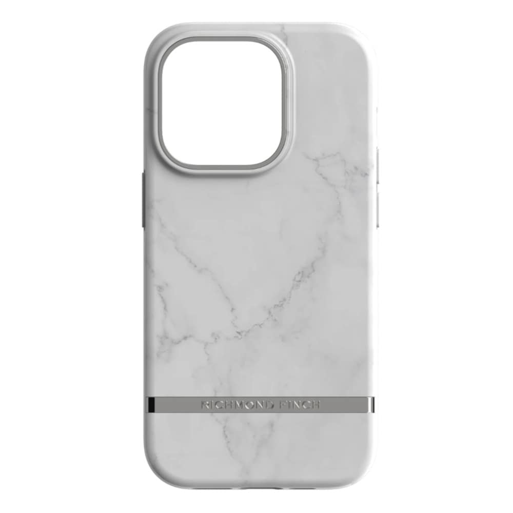 Richmond & Finch bagcover til iPhone 14 Pro - hvid marmor