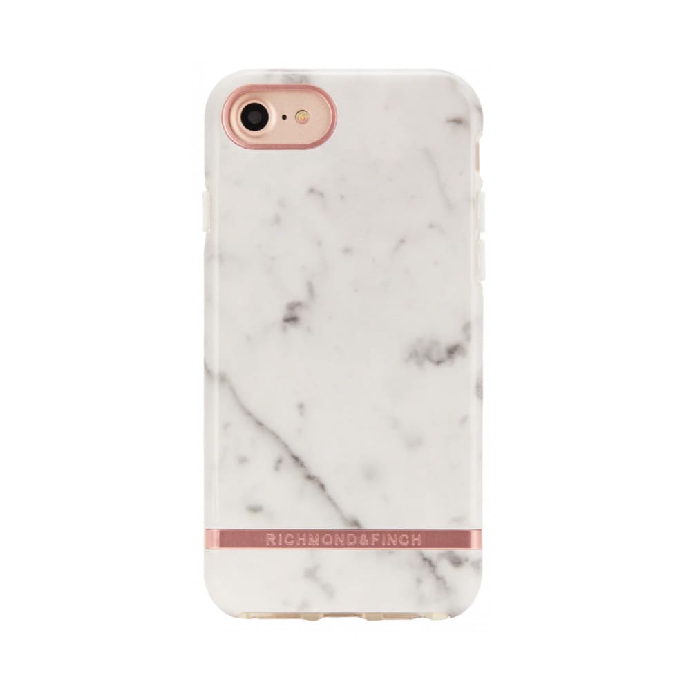 Richmond & Finch bagcover til iPhone 12 Mini - hvid marmor