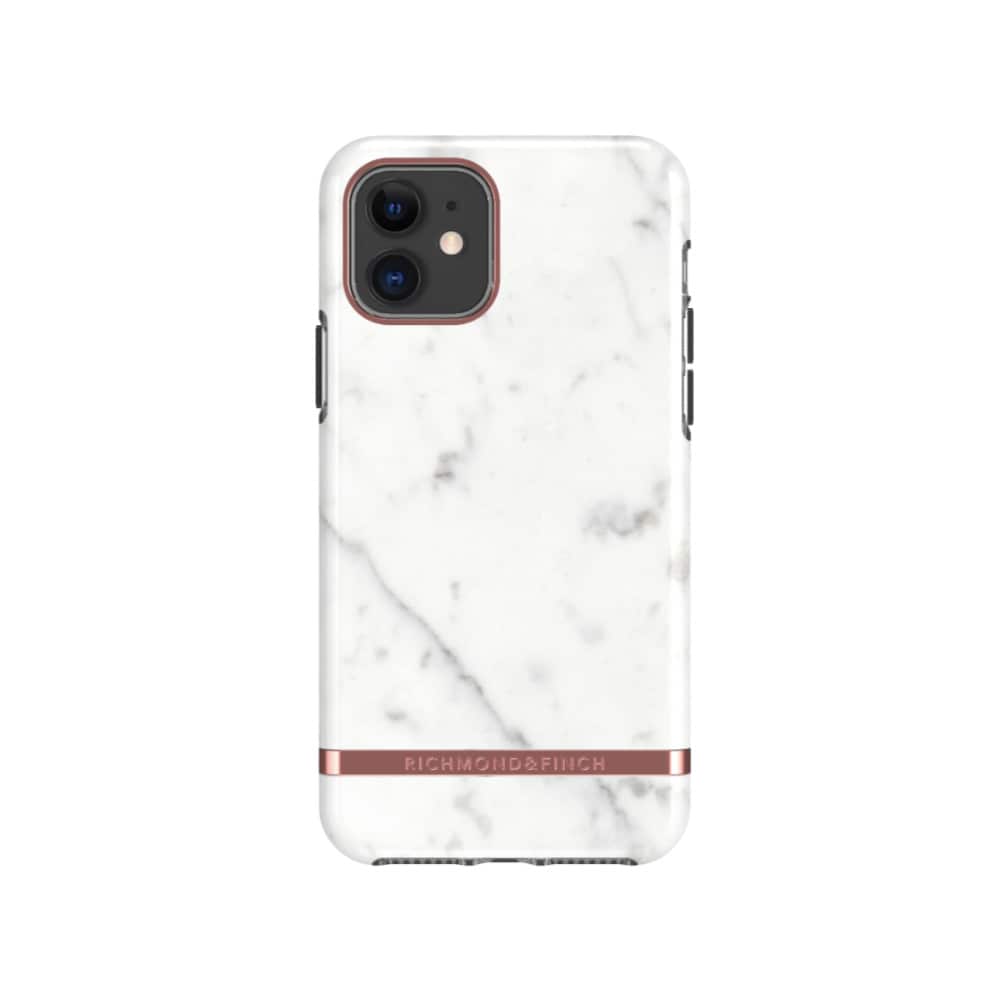 Richmond & Finch bagcover til iPhone 11 - hvid marmor