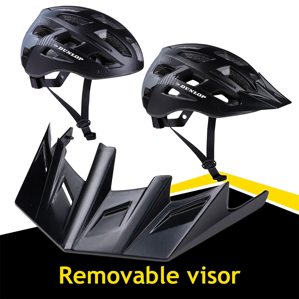 Dunlop cykelhjelm med LED 55-58 cm