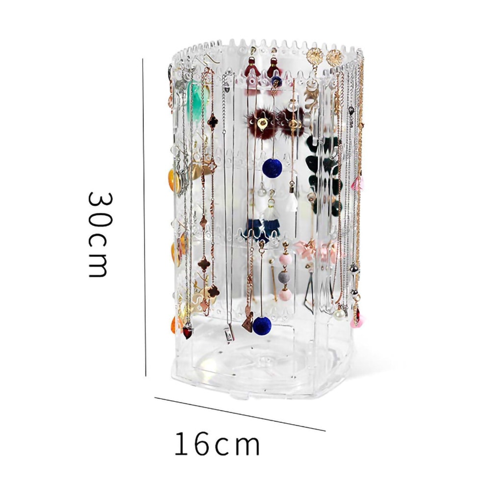 Transparent smykkestativ 30x16cm