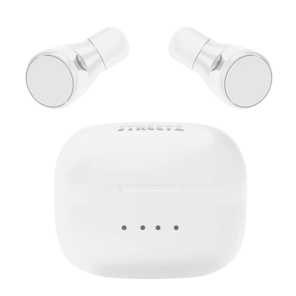 Streetz True Wireless Headset med opladningsetui - hvid