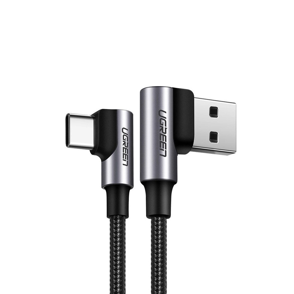 Ugreen USB-kabel med vinklet USB-C QC3.0 3A 50 cm