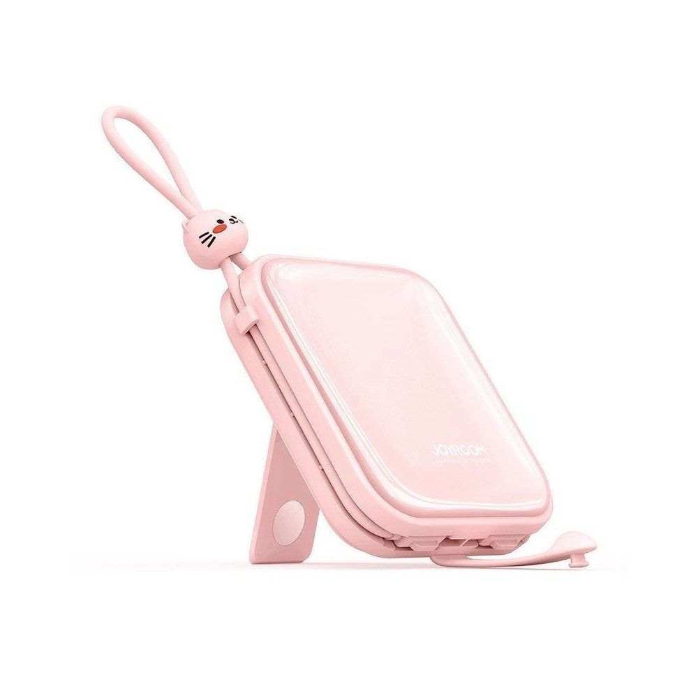 Joyroom Powerbank med USB-C og Lightning-kabel 10000mAh 22.5W - Pink