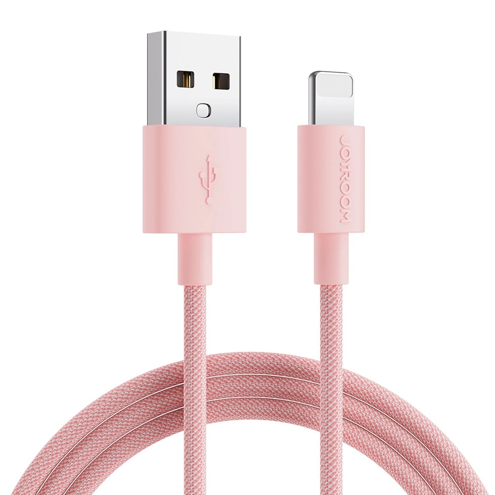 Joyroom USB-kabel USB til Lightning 2.4A 2m - Pink