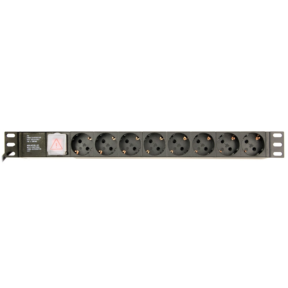 Rack PDU med switch og 8 Schuko-stik