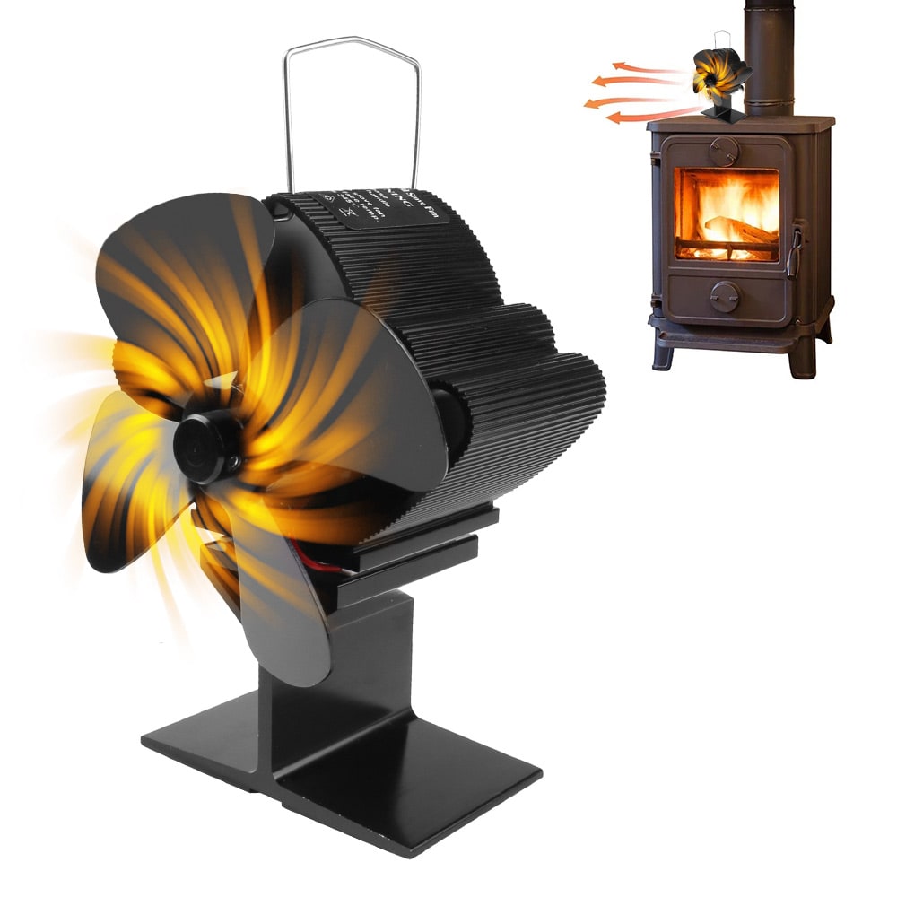 kaminventilator med 4 blade 11 cm