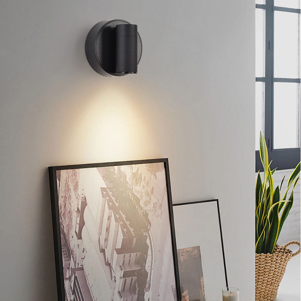 Magnetisk væglampe med genopladeligt batteri - sort
