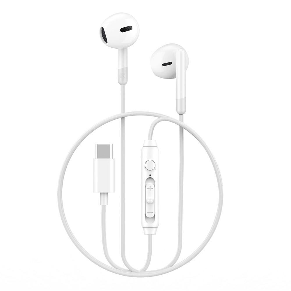 WIWU In-Ear Headset med USB-C-stik - Hvid