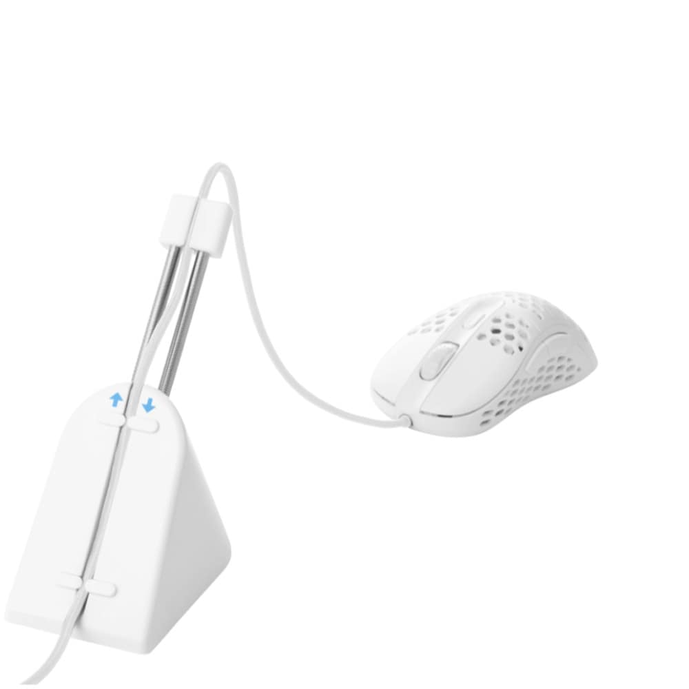 Bungee til gamingmus med justerbar fjederarm - Hvid