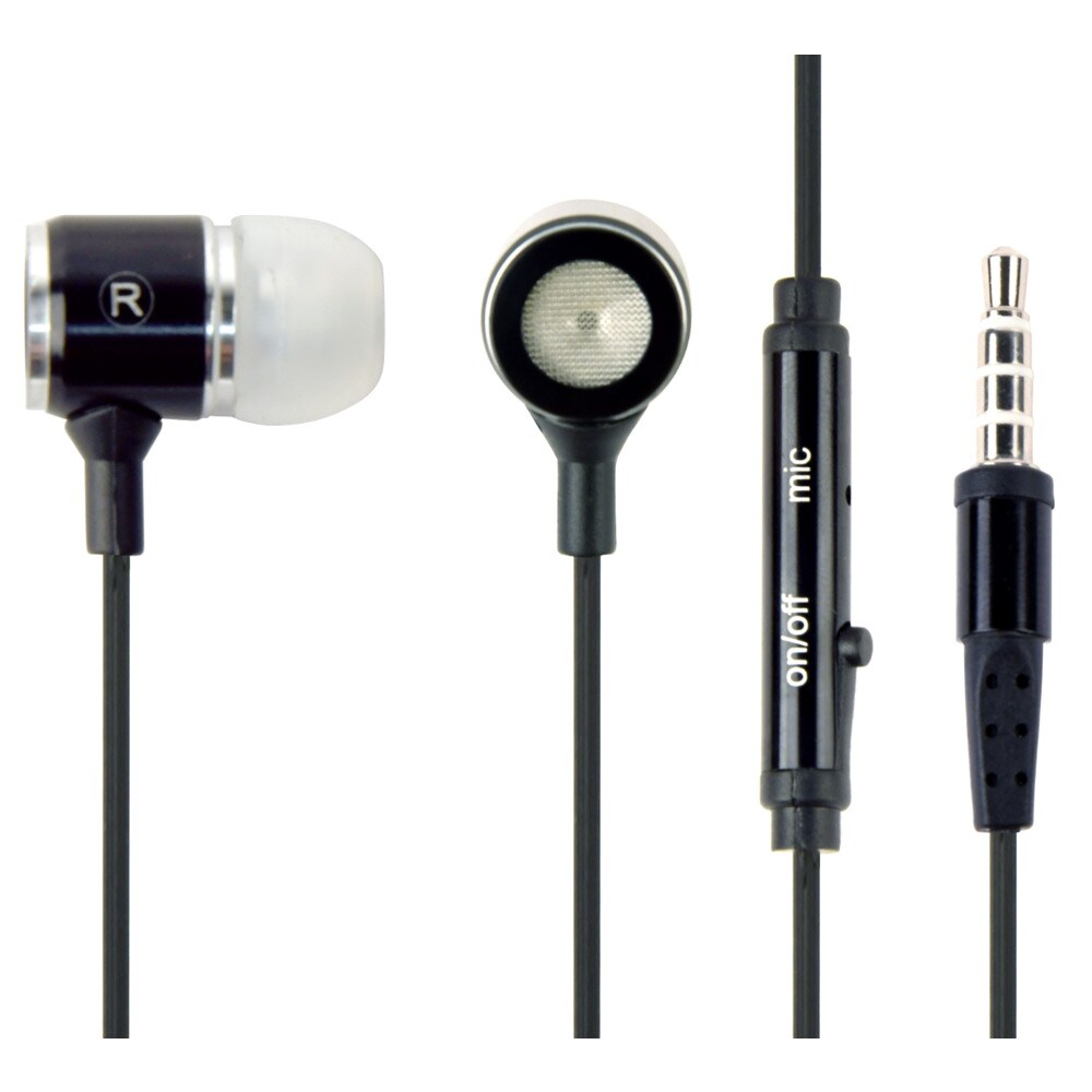 In-Ear-headset med mikrofon og 3,5 mm - sort