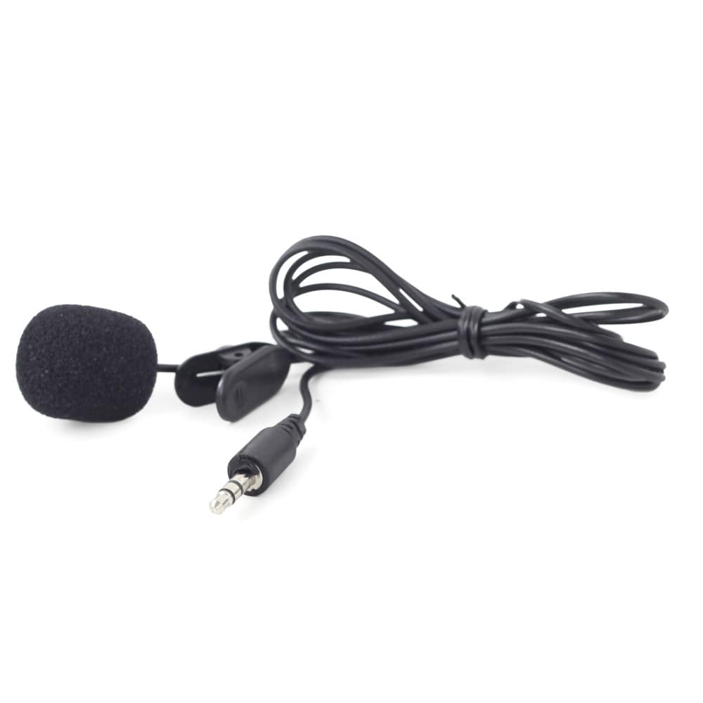 Mikrofon med tøjklemme og 3,5 mm stik